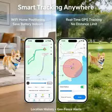 GPS Pet Tracker 4G for Dogs & Cats Built-in SIM with Real-Time Tracking, WiFi Home Positioning, IP67 Waterproof