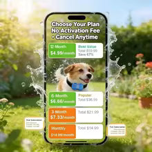 GPS Pet Tracker 4G for Dogs & Cats Built-in SIM with Real-Time Tracking, WiFi Home Positioning, IP67 Waterproof
